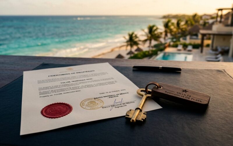 Fideicomiso para extranjeros: villa frente al mar en la Riviera Maya