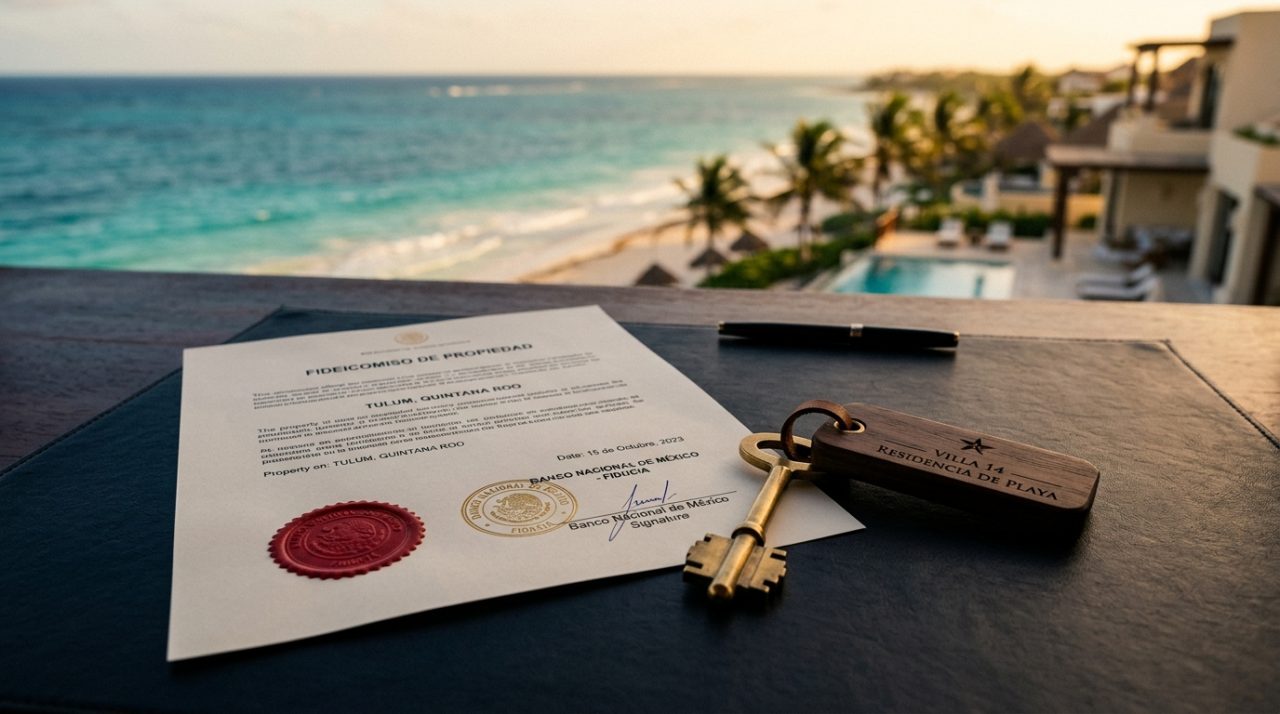 Fideicomiso para extranjeros: villa frente al mar en la Riviera Maya